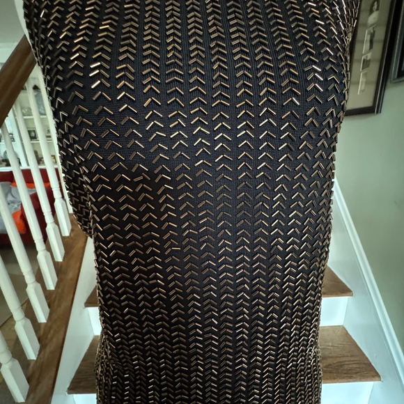 1980s Vintage Dana Buchman Beaded Chevron 2-Piece Sz S - Picture 2 of 6